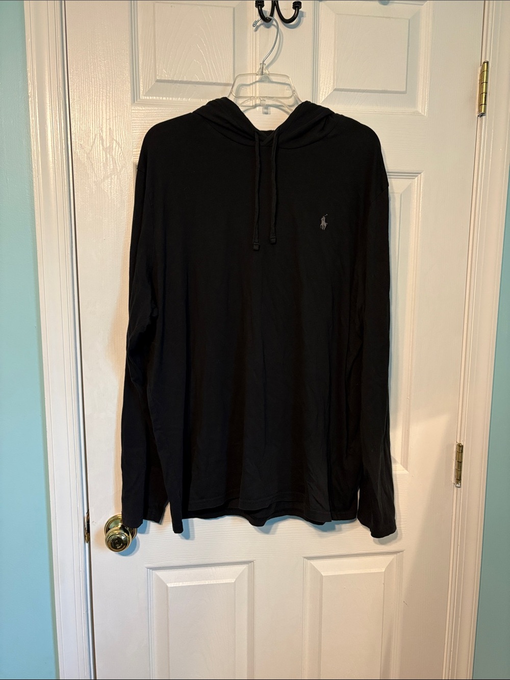 Polo by Ralph Lauren Black Hooded Long Sleeve Tee